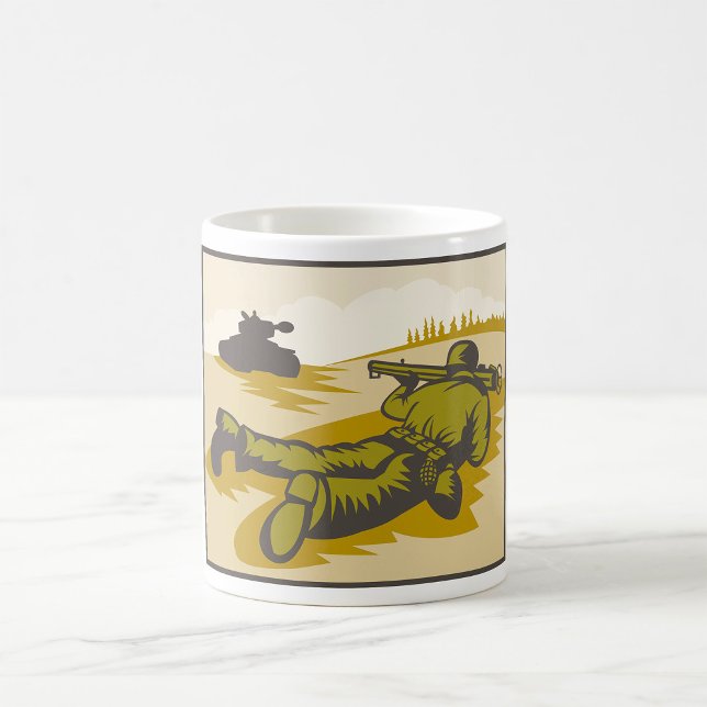 Taza De Café Soldado Y Tanque Retro (Subido por el creador)