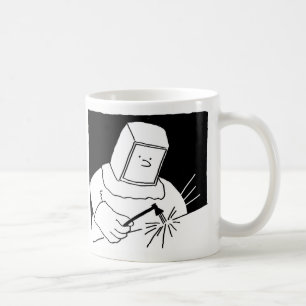 Taza De Café Soldador o trabajador del acero soldando - Herrero