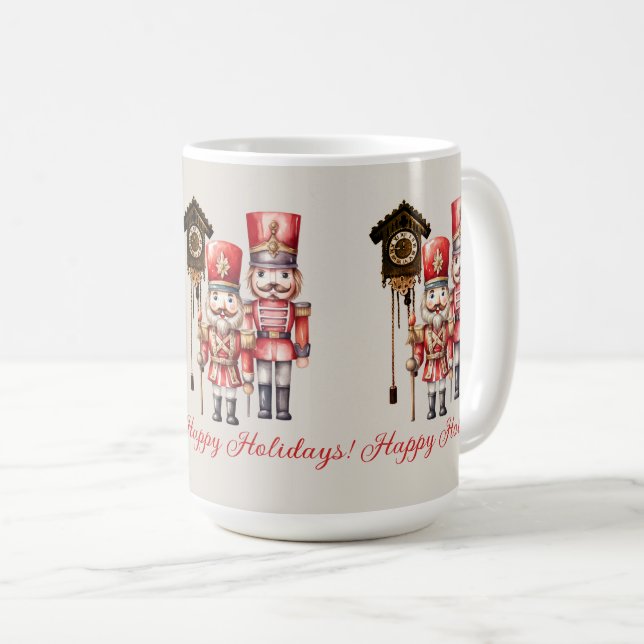 Taza De Café Soldados desnudos Felices Fiestas (Anverso derecho)