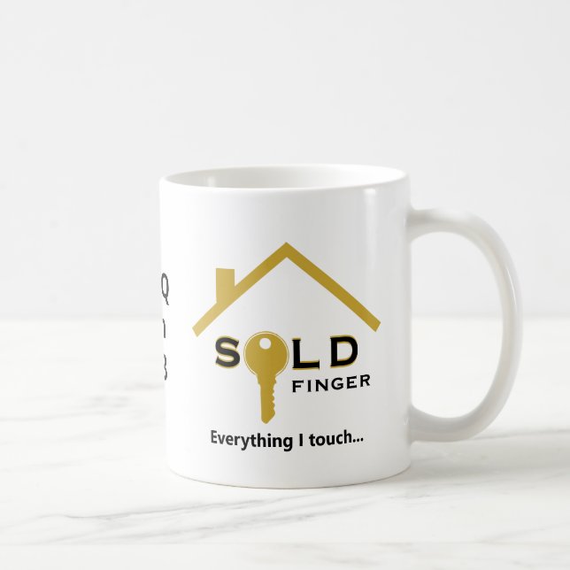 Taza De Café SOLDFINGER Fun Agente Inmobiliario Realtor (Derecha)