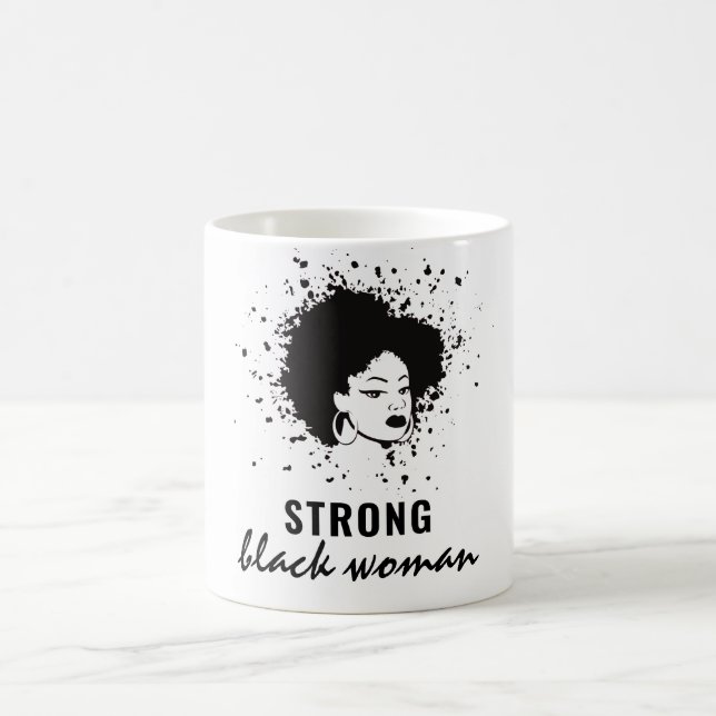 Taza De Café Sólida mujer negra clásica Mug (Centro)