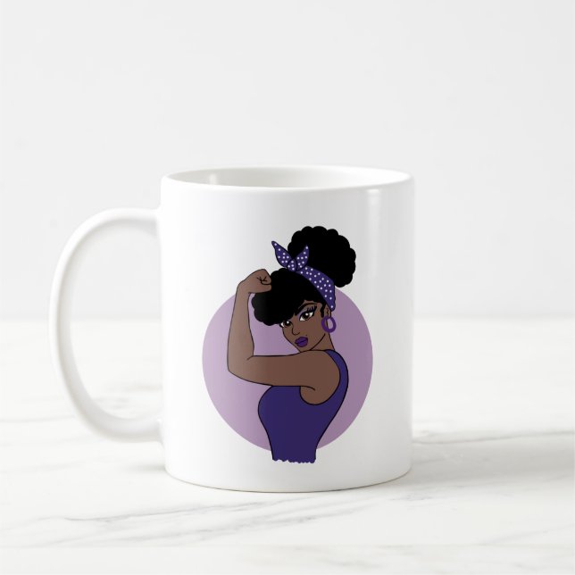 Taza De Café Sólida mujer negra Mug (Izquierda)