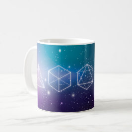 Taza De Café sólidos platónicos universo símbolo 3D