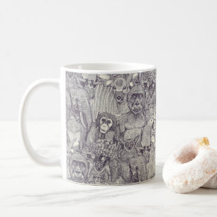 Taza De Café solo animales de la selva africana mulberry pearl