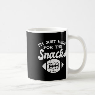 Taza De Café Solo aquí para snacks fútbol americano divertido h