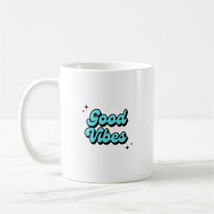 Taza De Café Sólo buenas vibraciones - Diseño de mug de tipogra