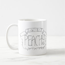 Taza De Café Solo café con letras de peachy