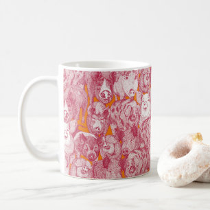 Taza De Café solo cerdos viva magenta satsuma