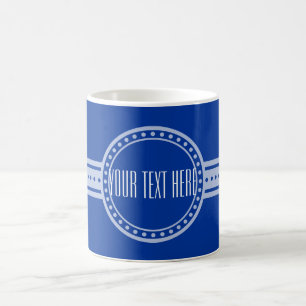 Taza De Café SÓLO COLOR / BANDEJA DE BOTÓN + tu color y texto