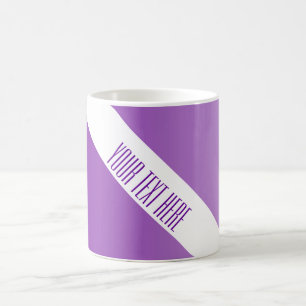 Taza De Café SÓLO COLOR gradientes púrpura + tu texto