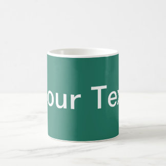 Taza De Café SÓLO COLOR / verde océano + tu texto