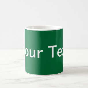 Taza De Café SÓLO COLOR / verde oscuro + tu texto