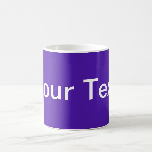 Taza De Café SÓLO COLOR / violeta + tu texto (Centro)