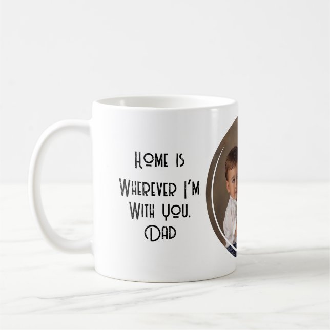 Taza De Café Solo con usted está en casa Personalizado. (Izquierda)