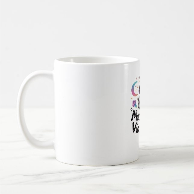 Taza De Café Solo con vibraciones meowgicas, Ov flotante de gat (Izquierda)