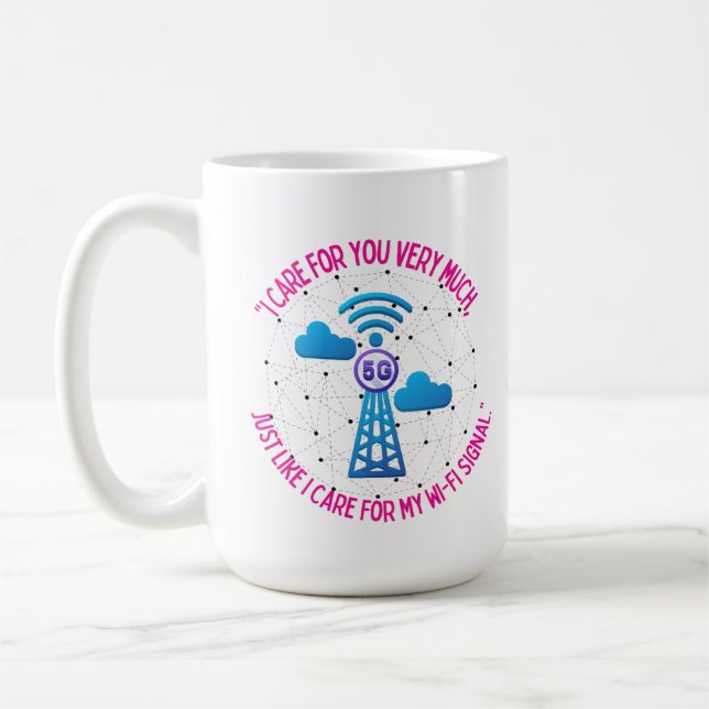 TAZA DE CAFÉ SOLO CUIDO POR MI SEÑAL WIFI (Izquierda)