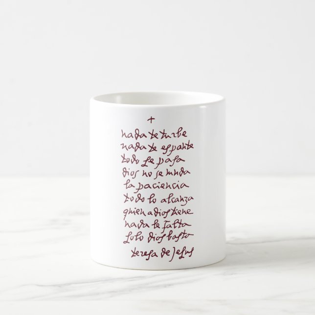 Taza De Café Solo Dios (Que nada te moleste) (Centro)