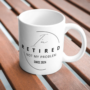 Taza De Café Sólo el pin jubilado elegante simple