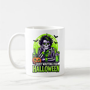 Taza De Café Solo Esperando a Halloween – Divertida Temporada d