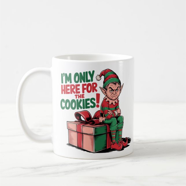 Taza De Café Sólo estoy aquí para el diseño de cookies (Izquierda)