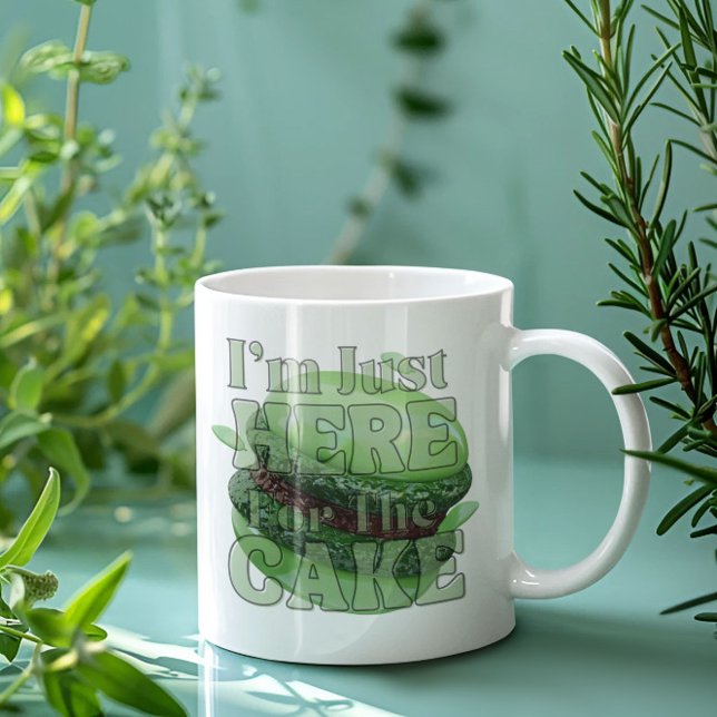 Taza De Café Sólo estoy aquí para la tarta, la tarta matcha (Subido por el creador)