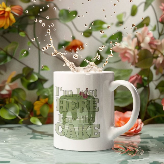 Taza De Café Sólo estoy aquí para la tarta, la tarta matcha (Subido por el creador)