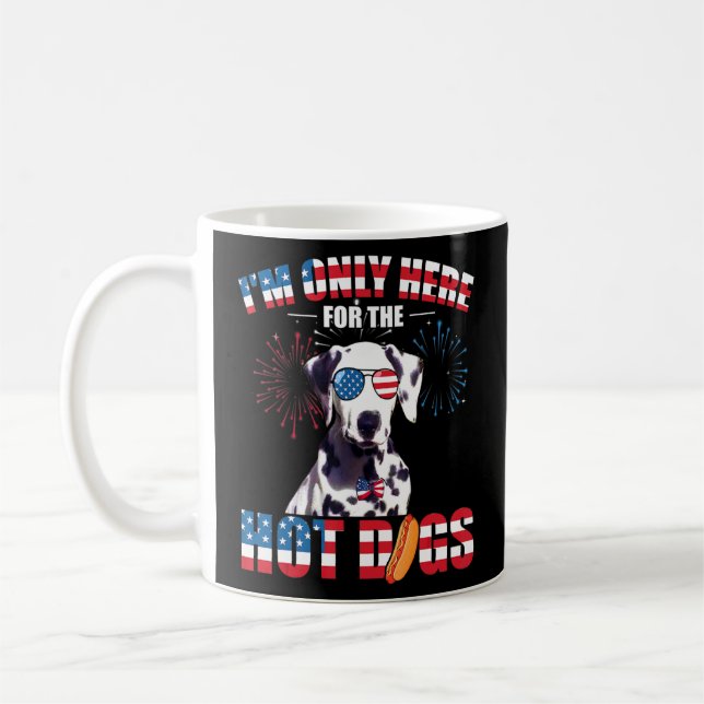 Taza De Café Sólo Estoy Aquí Para Los Perros Calientes Dalmatia (Izquierda)
