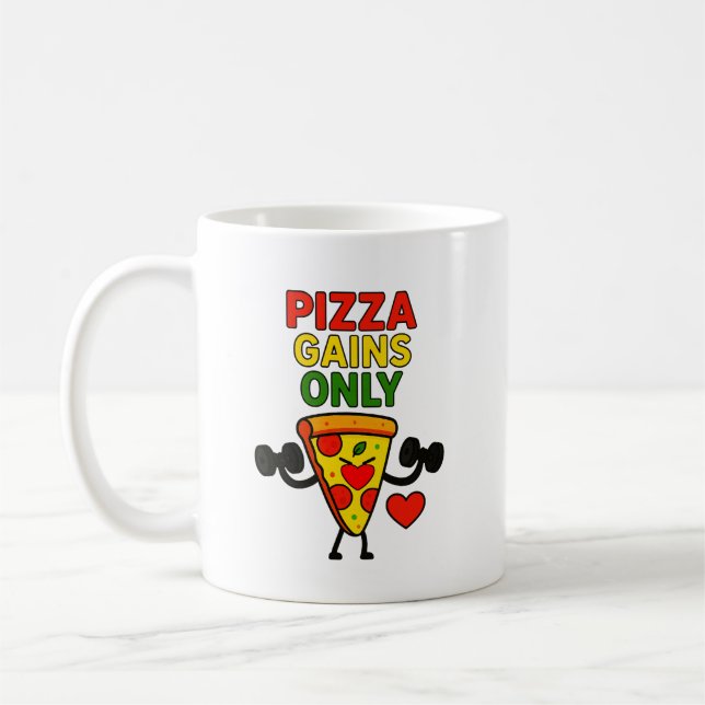 Taza De Café Sólo gana pizza - gracioso (Izquierda)