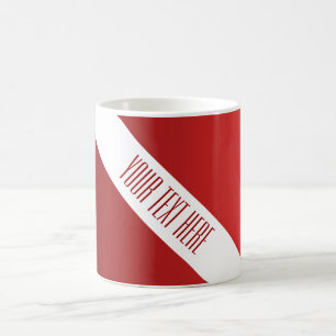 Taza De Café SÓLO gradientes COLOR - rojo fuego + tu texto