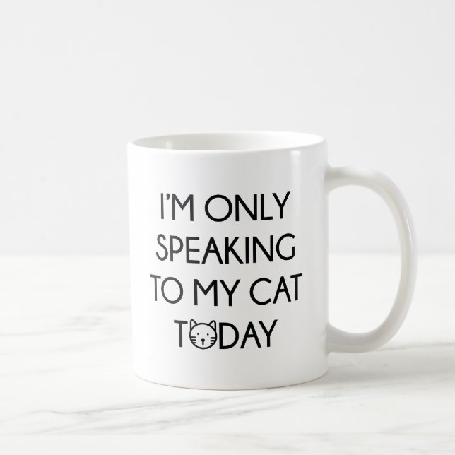Taza De Café Sólo Hablar Con Mi Gato (Derecha)