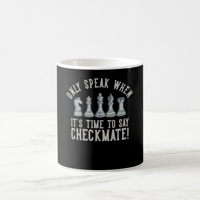 Taza De Café Sólo hablo ajedrez divertido de jaque mate (Centro)