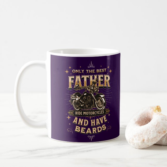 Taza De Café Sólo Los Mejores Motocicletas De Moto De Padre, Ti (Con donut)