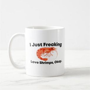 Taza De Café Solo Me Encantan Los Camarones De Amor, Vale