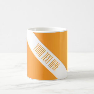 Taza De Café SÓLO naranja de degradados COLOR + tu texto
