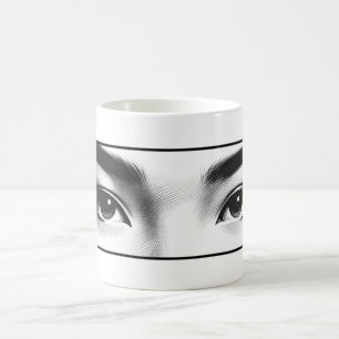 Taza De Café Solo ojos - Joven Dama de Artes Marciales