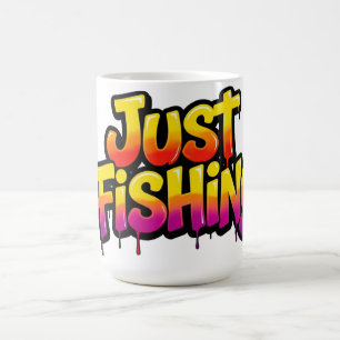 Taza De Café Solo Pescando Arcoíris Goteante Regalo Divertido p