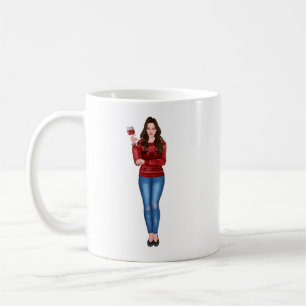 Taza De Café "Solo quiero beber vino y ver Navidades" C
