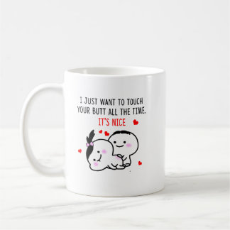 Taza De Café Solo Quiero Tocar Tu Cabeza Todo El Tiempo