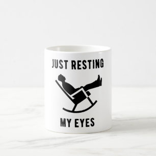 Taza De Café Sólo reposo ojos relajados Vibe relajado Keepsake 