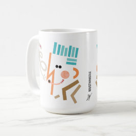 Taza De Café Solo silbar Ilustracion resumen arte moderno