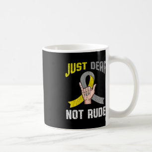 Taza De Café Solo sordo no grosero lenguaje ASL para la toma de