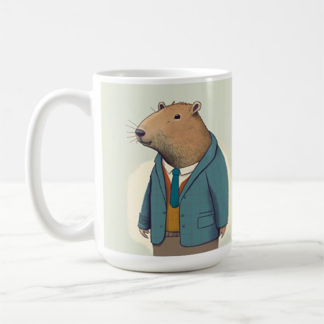 Taza De Café Solo soy capy para estar aquí Capybara Mug (Izquierda)