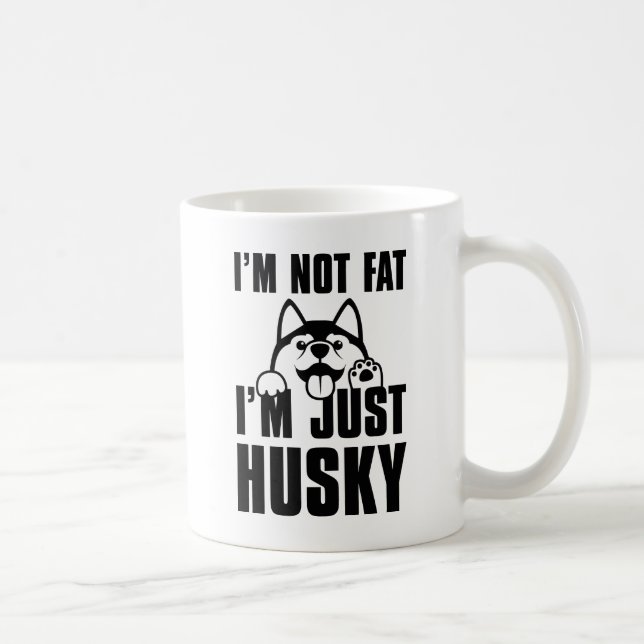 Taza De Café Solo soy Husky (Derecha)