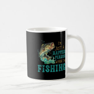Taza De Café Solo soy una persona más feliz cuando estoy pescan