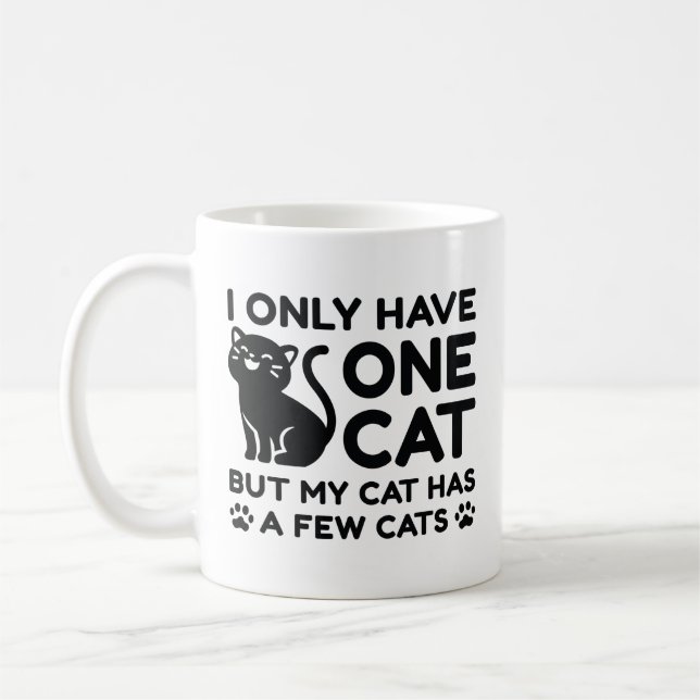Taza De Café Solo Tengo Un Gato (Izquierda)