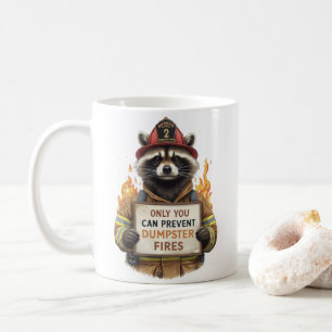 Taza De Café Solo Tú Puedes Prevenir Incendios en Contenedores