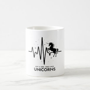Taza De Café Sólo un amor de chica por latido de corazón de uni