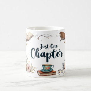 Taza De Café Sólo un capítulo - Acogedor amante del libro flora