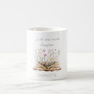 Taza De Café Sólo un capítulo más Libro floral acuarela
