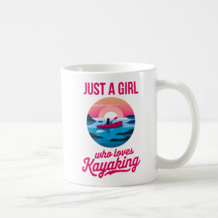 Taza De Café Sólo un Chica al que le encanta el arte de kayak S